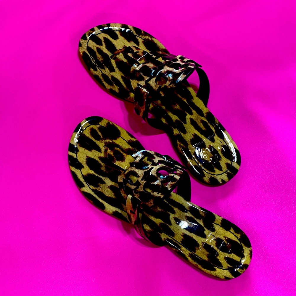 NWOT Tory Burch Miller Leopard Sandals